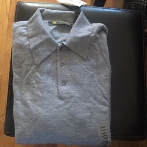NWT Men’s XL Grey Italian Principe Wool Sweater